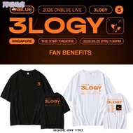 CNBLUE2026 Tour Concert 3LOGY Men Women Short-Sleeved T-Shirt Pure Cotton Support Round Neck Top Clo