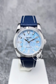 【定制】Seiko Mod Automatic Watch 36mm Datejust 款 淺藍色3D雪花面深手工藍色山羊皮皮帶 精工改裝自動機械錶
