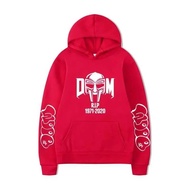 Rapero MF Doom Warrior Mask Printed Men's Loose Street Trendy Hardman Style Hooded Sweatshirt W25090
