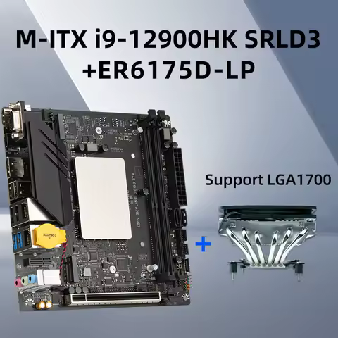 ERYING Mini ITX DIY Desktops PC Gamer Motherboard CPU Combo Core Interposer Kit i9 12900HK Procesado