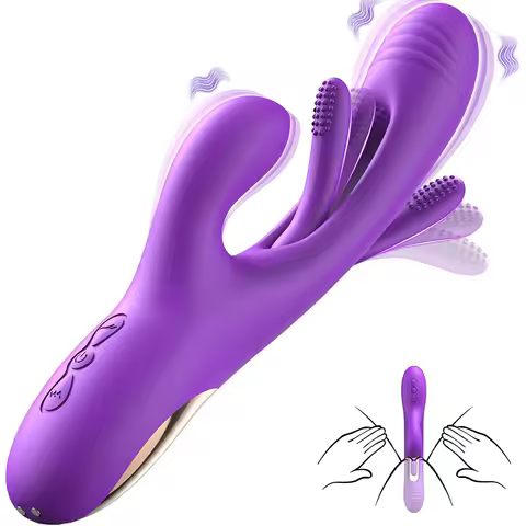 3-in-1 Rabbit Vibrator for Women, G-Spot & Clitoral Stimulator with Tapping/Flapping Modes, Recharge