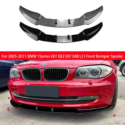 For BMW 1 Series E81 E82 E87 E88 LCI Model Car Front Bumper Lip Spoiler Spiltter Diffuser By ABS Bod