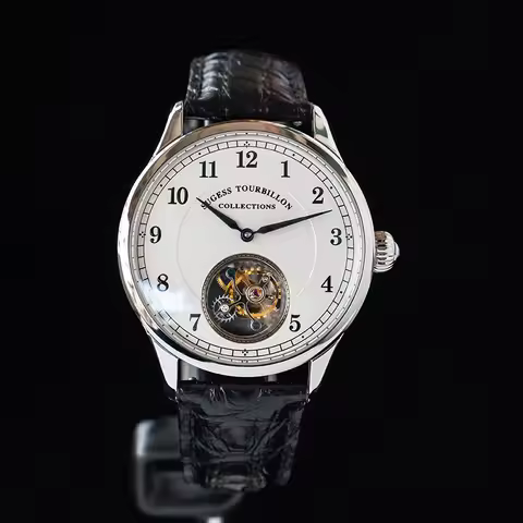 Sugess Genuine Tourbillon Men Watch Sugess Original movement ST8000 mechanical watch Silver wristwat
