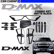 Isuzu DMAX D-MAX 2021-2022 Combo Set Garnish Cover Matte Black [WITH / WITHOUT Smartkey] ( Car Acces