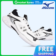Mizuno | รองเท้าแบดมินตัน สำหรับในร่ม สีขาวดำ