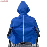 PINYEKOO Wheelchair Raincoat, Tear-resistant Packable Wheelchair Waterproof Poncho, Durable Lightweight with Hood Reusable Rain Cover for Wheelchair Adult