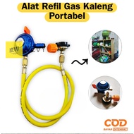 Portable gas can refill tool, manifold hose, freon can, AC flushing pipe, AC capillary