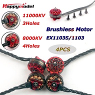 4PCS HappyModel Brushless Motor EX1103S/1103 8000KV 11000KV 2-3S Replacement for Bassline Micro FPV 