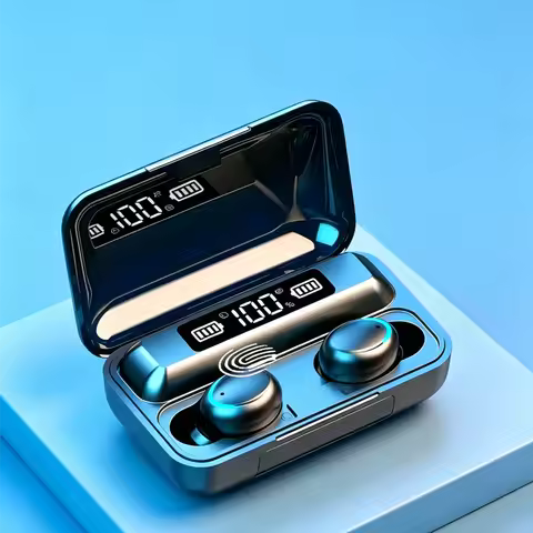 F9 Bluetooth Headphones 9D Stereo High Bass Sport Earphones Handfree Touch Control Tws Wireless Earb