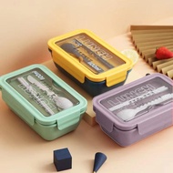 1100ml Macaroon Lunch Box Wheat straw Bento lunch Thermal Bag student lunch box Japanese lunch box