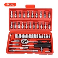 46Pcs Tool Set Ratchet Wrench Combination Kit