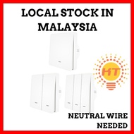 eWeLink mechanical smart WIFI White wall switch (With Neutral Version)