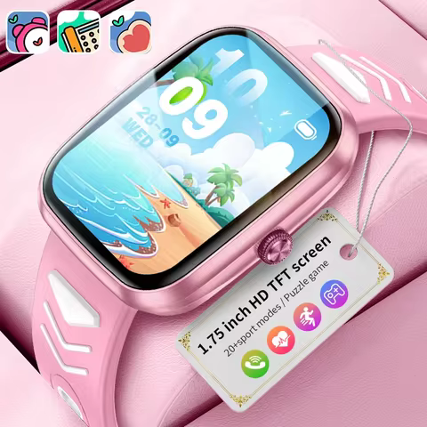 Kids Smart Watch with HD Touch Screen Waterproof Smart Watch for Kids Step Counter Heart Rate Blood 