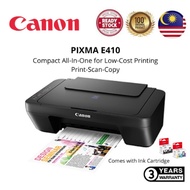 Canon Pixma E410 Black/Grey Compact All-In-One for Low-Cost Printer. Print Scan Copy E 410 (Color Random)