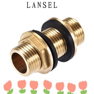 LANSEL1 Tube Adaptor, G1/2 G3/4 G1 Male Brass Bulkhead Fitting, Water Tank Joint Hose Fitting Water 