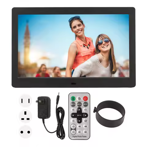 LCD Digital Photo Frame Digital Photo Frame 10in LCD Screen HD Support Video Clock Calendar with Rem