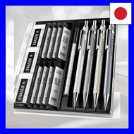 Four Candies 0.5mm Metal Mechanical Pencil Set with Case - 4 Pieces HB Lead Refill with Eraser for W
