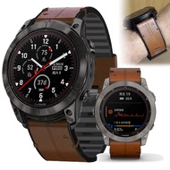 Leather+Silicone Watch Band Straps For Garmin 22 26MM Fenix 7X 7 6X 6 Pro 5X 5 Epix Gen 2 Smartwatch Easyfit Wristbands Bracelet