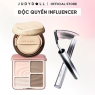 [KOL H1] Combo of 3 JUDYDOLL: Long Wearing Cushion 14g & Curling&Iron Mascara + Highlight Contour