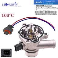 Aluminum Engine Coolant Thermostat or Connect plug Fit Holden Cruze JH Turbo 1.4 Sonic Opel Astra 11