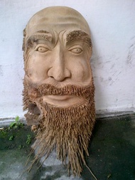 Ukiran Bambu motif wajah