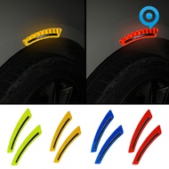 [LAG] 2Pcs Car Wheel Eyebrow Universal Anti-collision Reflective Warning Glossy Car Fender Protector Wheel Arch Mouldings Sticker Vehicle Supplies