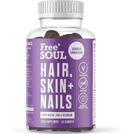 Free Soul Biotin Hair Supplement | Delicious Hair, Skin & Nails Gummies | Chewable Hair, Skin, and N