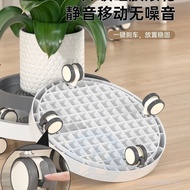 Movable Flower Pot Tray with Brake Wheels Base Plate Rolling Wheels Universal Wheels Base Sliding Wh