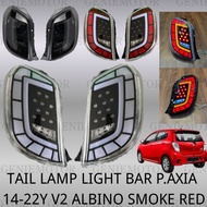 TAIL LAMP LIGHT BAR PERODUA AXIA 2014-2022 V2 ALBINO SMOKE RED