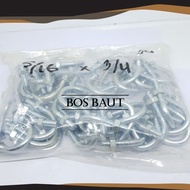 Galvanized U - U Bolt 5/16" x 3/4"