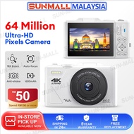 Digital Camera UHD 64MP 4K Digicam Kamera with 18X Zoom Anti-Shake with Flip Screen 相机 CCD