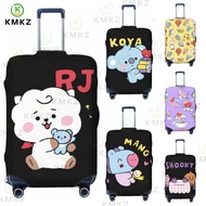 BT21 Travel Luggage Cover 18-32 Inch Spandex Stretch Suitcase Protector Washable Cartoon Luggage Cov