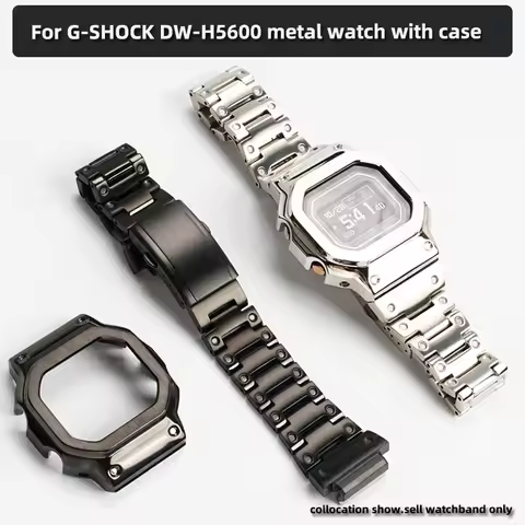Men's and women's metal watch band For Casio g-shock DW-H5600 stainless steel watch strap