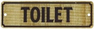 Dulton AS-0785TO FIBER SIGN A TOILET SIGN A TOILET Sign Plate Door Sign for Toilet, Height 1.7 inche