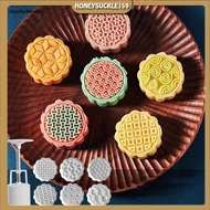 Khuôn Lò Xo 3D Làm Bánh Trung Thu 6 Mặt 125g Mẫu Phong Cách Nhật Bản Đường Chỉ May Hình Tem Khuôn