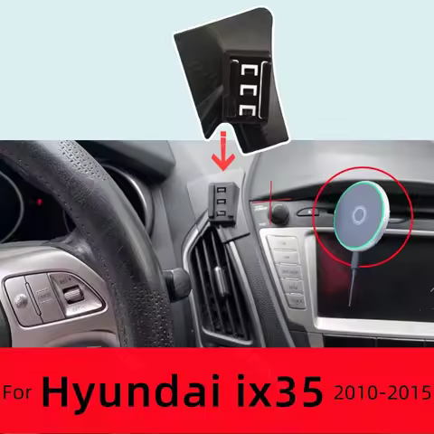 Magnetic Phone Holder For Hyundai IX35 2010-2015 2013 Wireless Charging Special Fixed Bracket Base M