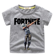 Fortnite New products Cartoon printing short sleeve cotton T-shirt 90-150cm #TX096