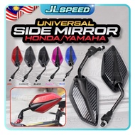 Universal Side Mirror Cermin YAMAHA / HONDA Carbon Y15 Y16 LC135 RS150 RSX EX5 KRISS DASH NVX WAVE S