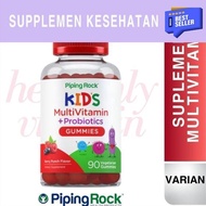 Piping Rock Kids Multivitamin+Probiotics Gummies-90 Gummie Berry Punch Original Produk