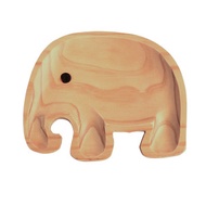 日本 SPICE｜PETIT'S MAMAN／天然松木 兒童餐盤－大象