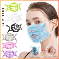 3D Face Mask Silicone Bracket Nose Pads Facemask Breathing Assist Frame Inner Support Smoothly Frame Anti-sultry Breathable Skin-friendly Anti-dust Breathable Non-stick Mask Bracket