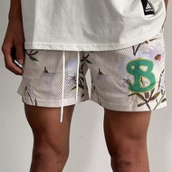 Summer Basketball Mesh Shorts Men American Street Wear Floral Series Sports Casual Quarter Pants Qui