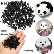 PEOLEWEY 100pcs/bag Safety Triangle Noses for Teddy Dog Plastic Mini 4.5X5.5MM