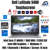 Dell Latitude 5400 Touchscreen Laptop Intel i7 8th Gen | 14” FHD | 8GB RAM 256GB SSD | Win 11 | Offi