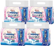 Moony [原箱] 嬰兒加厚水份濕紙巾 60張 x 8包 (4包裝) (平行進口)