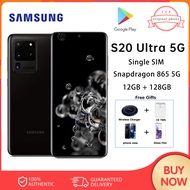 Samsung Galaxy S20 Ultra 5G 12GB RAM+128GB ROM Snapdragon 865 Smartphone 6.9 inches AMOLED NFC 5000 mAh 45W Fast charging With Freebies