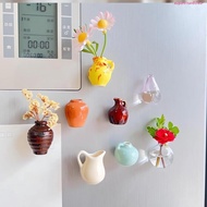 AUGUSTINAN Mini Vase Fridge Magnets, Decorative Small Vase Refrigerator Magnet, Creative Resin Handm