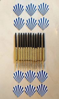 專業銅飛鏢; 耐用飛鏢針 金屬飛標; 12枝 pcs; 重量weight: 18g; 長度length: 15cm; Professional copper darts; durable high q