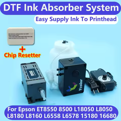 C9345 Resetter With Ink Feeding Kit External Modified Waste Ink Tank DTF Convert Kit For Epson EcoTa