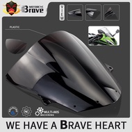 Black Motorcycle Windshield Windscreen Double Bubble For KAWASAKI ZX6R ZX636 09-16 ZX10R 2008 2009 2